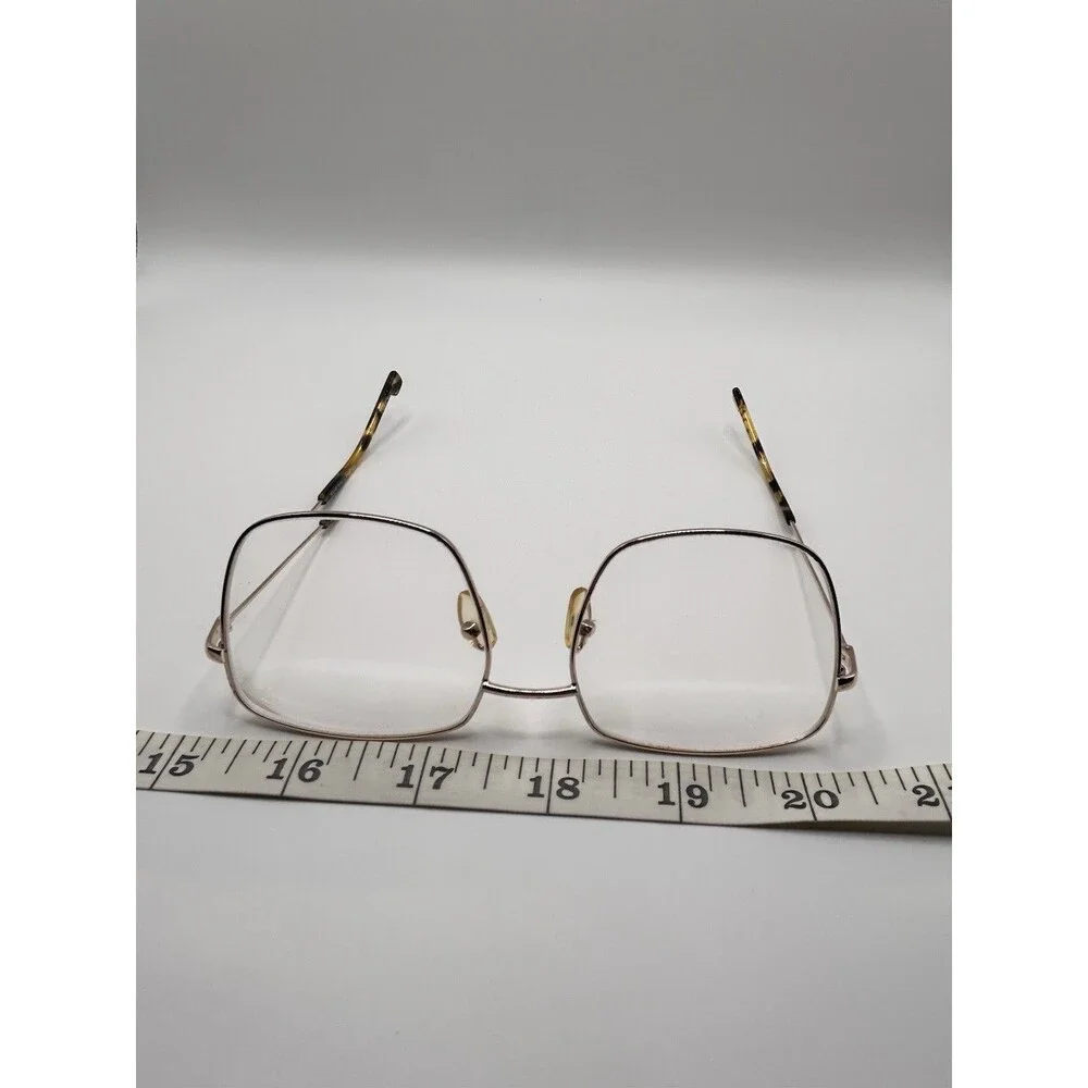 Claire CLA 20-07 Eyeglasses Frames Gold Metal Square 54-18-140 Tortoise